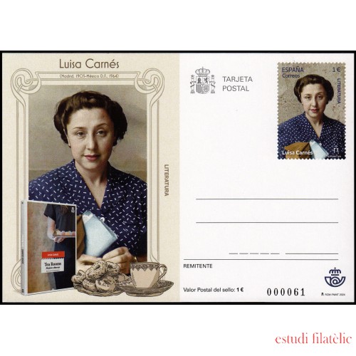 España Tarjetas del Correo y de Iniciativa Privada 189 2024 Luisa Carnés Literatura