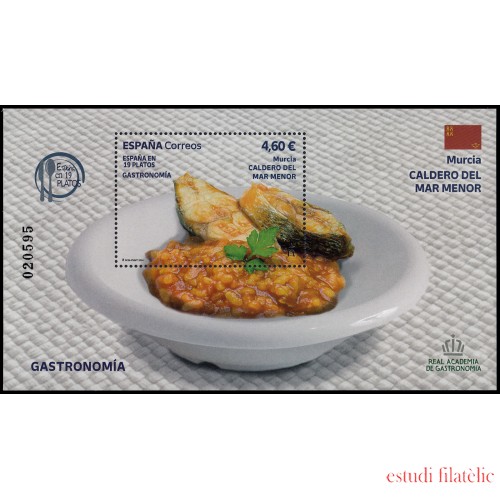 España Spain 5749 2024 Gastronomía España en 19 platos Murcia Hojita MNH