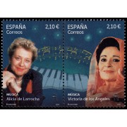 España Spain 5759/60 2024 Música Alicia de la Rocha y Victoria de los Ángeles MNH