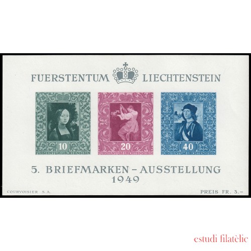 Liechtenstein HB 8 1946  5ª Exposición Filatélica de Vaduz MNH