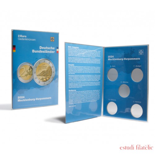 Leuchtturm 370380 Tarjeta para moneda Conmemorativa alemana de 2 Euros 2024 (Königsstuhl)