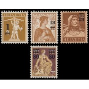 Suiza Switzerland 145/48 1914 Sellos de 1907-14 Sobrecargados MH