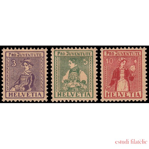 Suiza Switzerland 154/56 1917 Pro juventud MH