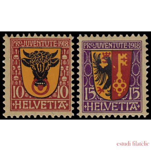 Suiza Switzerland 168/69 1918 Pro Juventud MH