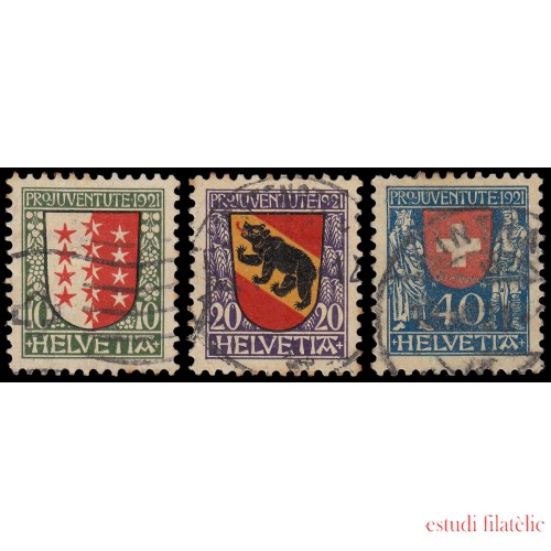 Suiza Switzerland 185/87 1921 Pro Juventud Usados