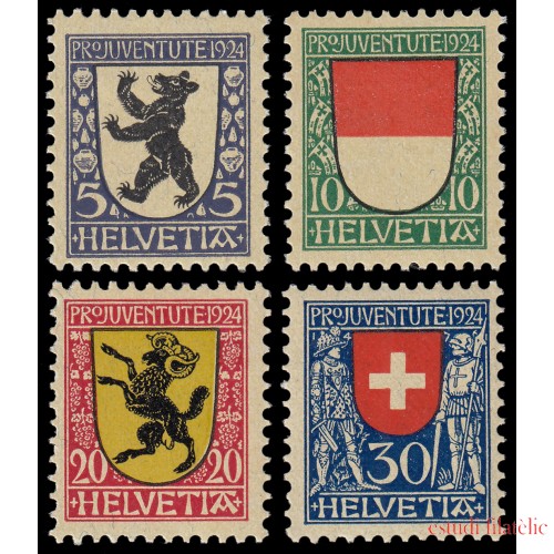 Suiza Switzerland 214/17 1924 Pro Juventud MH