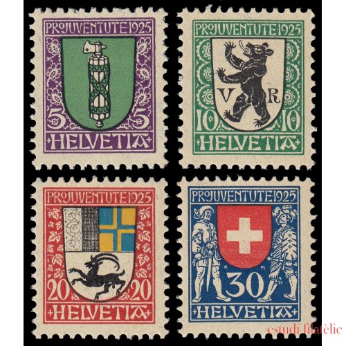 Suiza Switzerland 218/21 1925 Pro juventud  MH