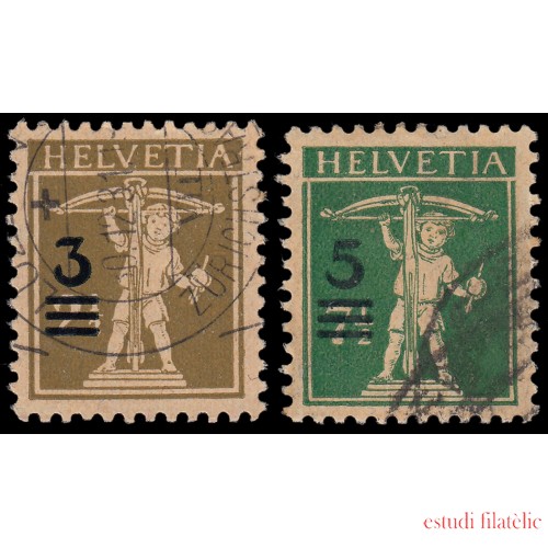 Suiza Switzerland 239/40 1930 Sellos de 1924-27 sobrecargados Usados