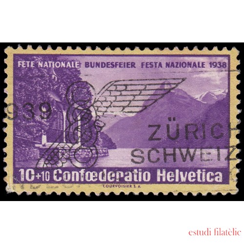 Suiza Switzerland 311 1938 Pro patria Capilla de Tell Usado