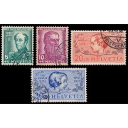 Suiza Switzerland 303/06 1937 Pro juventud Gral H. Dufour Nicolás de Fleu Usados