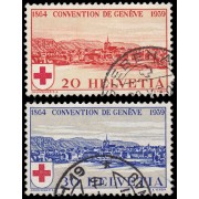 Suiza Switzerland 342/43 1939 75 aniv. de la Cruz roja Usados