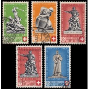 Suiza Switzerland 349/53 1940 Monumentos de guerra Batalla de Sempach 1386 Fiesta Nacional 1940 Usados