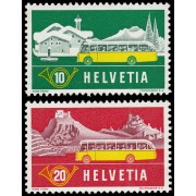 Suiza Switzerland 537/38 1953 Correos en los Alpes