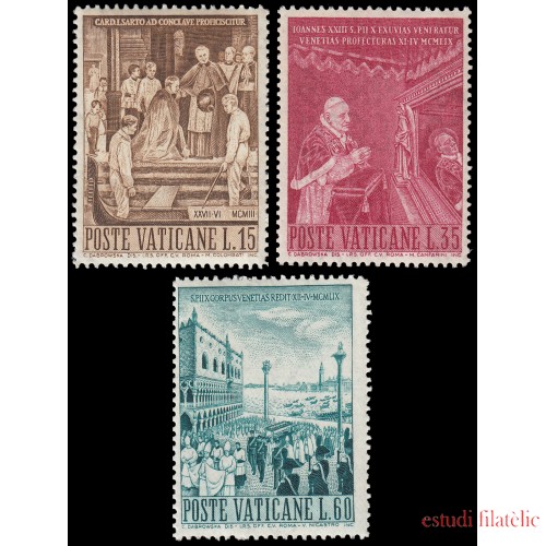 Vaticano 299/01 1960 Traslado de las reliquias del Papa Pío X a Venecia MNH