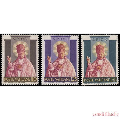 Vaticano 200/02 1954 Canonización de Pío X MNH