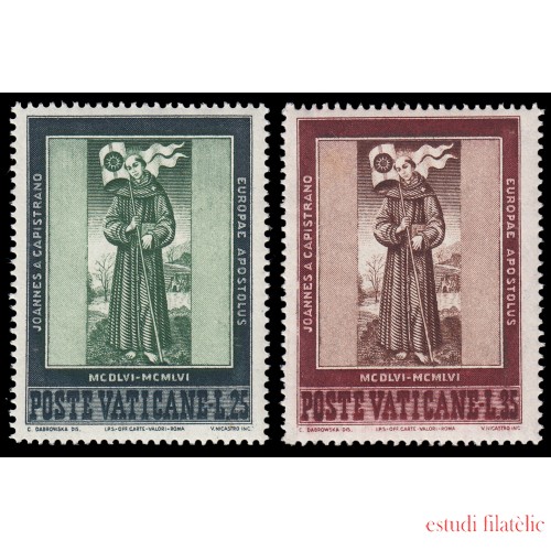 Vaticano 230/31 1956 500 aniv. de la muerte de San Juan de Capestrano MNH