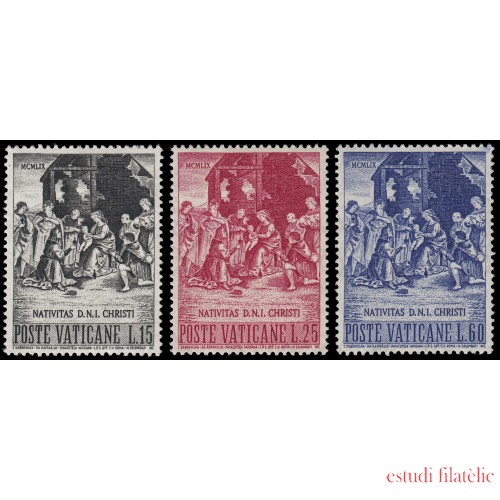 Vaticano 284/86 1959 Navidad MNH