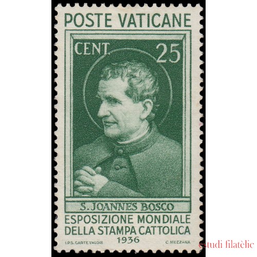 Vaticano 75 1936 Exposición mundial de la prensa católica MH