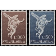 Vaticano Aéreo 45/46 1962 Ángel Gabriel, Filippo Della Valle (1697-1768) MNH