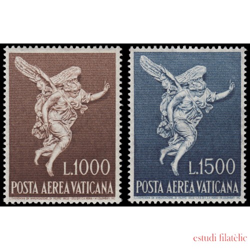 Vaticano Aéreo 45/46 1962 Ángel Gabriel, Filippo Della Valle (1697-1768) MNH