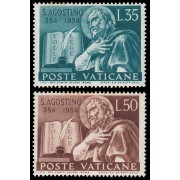 Vaticano 205/06 1954 1600 aniv. del nacimiento de San Agustín MH