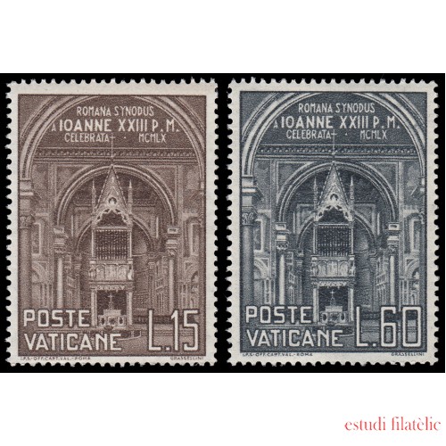 Vaticano 287/88 1960 Obertura del Sinodo diocesano romano MNH