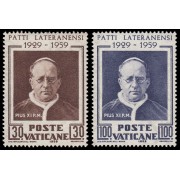 Vaticano 272/73 1959 30 aniv. de la firma de los acuerdos de Letran MNH