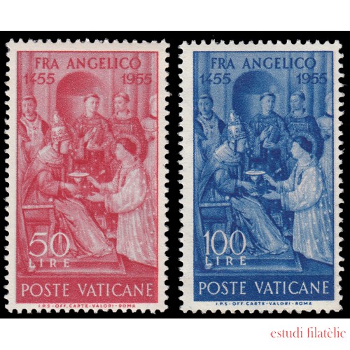 Vaticano 213/14 1955 500 aniv. de la muerte de Fra Angélico MNH