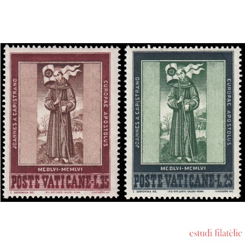 Vaticano 232/33 1956 500 aniv. de la muerte de San Juan de Capestrano MNH