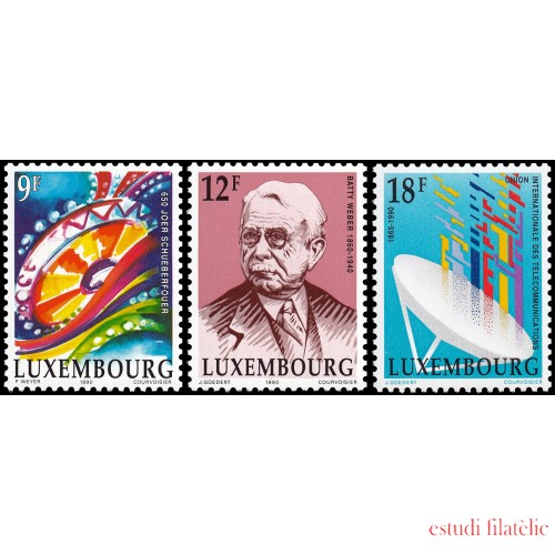 Luxemburgo 1190/92 1990 Serie commemorativa MNH