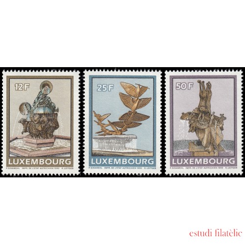 Luxemburgo 1198/00 1990 Serie artística Fuentes MNH