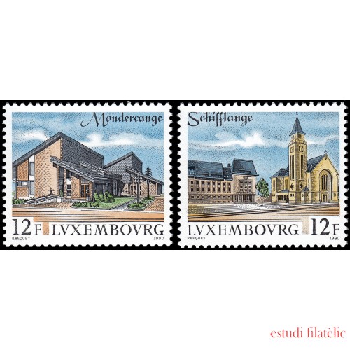 Luxemburgo 1201/02 1990 Serie turística MNH