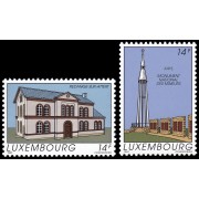 Luxemburgo 1223/24 1991 Serie turística Monumentos MNH