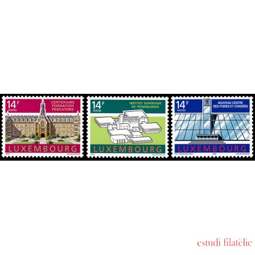 Luxemburgo 1238/40 1992 Edificios MNH