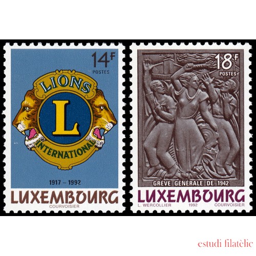 Luxemburgo 1245/46 1992 Serie conmemorativa MNH