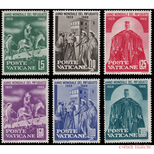 Vaticano 293/98 1960 Año mundial del refugiado MNH