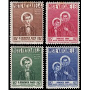 Vaticano 237/40 1957 Cent. muerte St. Dominique Savio MH