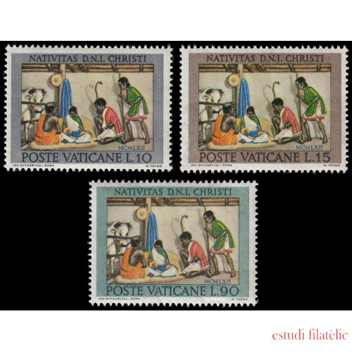 Vaticano 371/73 1962 Navidad MNH