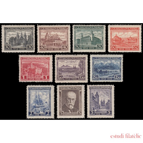 Checoslovaquia  Czechoslovakia 242/51 1928 10 aniv. de la Independencia MNH