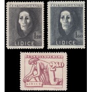 Checoslovaquia  Czechoslovakia 446/48 1947 5º Aniversario de la destrucción de Lidice MNH