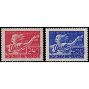 Checoslovaquia  Czechoslovakia 455/56 1947 30 aniv. de la Revolución de Octubre en Rusia MNH