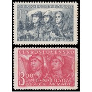 Checoslovaquia  Czechoslovakia 544/45 1950 Día de la Armada MNH