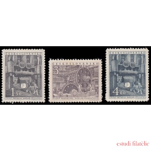 Checoslovaquia  Czechoslovakia 560/62 1951 Industria Pesada MNH