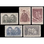 Checoslovaquia  Czechoslovakia 573/77 1951 30 aniv. del Partido MNH