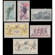 Checoslovaquía  Czechoslovakia 855/57B 1956 Grandes eventos deportivos del año MNH