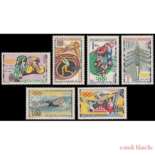 Checoslovaquia  Czechoslovakia 1354/59 1964 Juegos Olímpicos de Tokio MNH