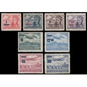 Checoslovaquia  Czechoslovakia Aéreo 28/35 1949 Aviones con sobrecarga MNH