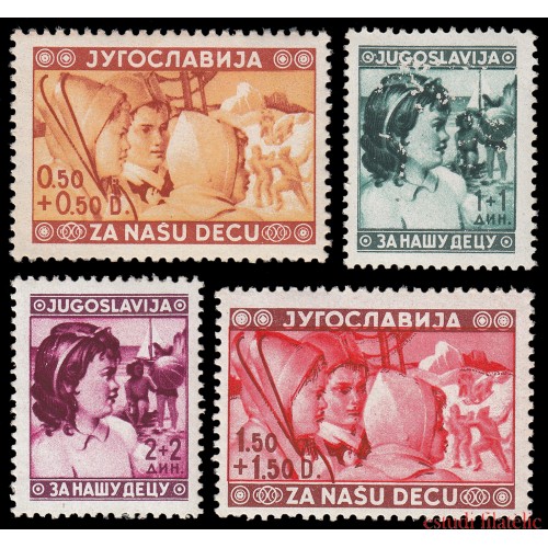 Yugoslavia 380/83 1940 En beneficio de la infancia MNH