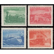 Yugoslavia 523/26 1947 Centenario del ferrocarril MNH