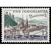 Yugoslavia 655 1954 Exposición de sellos, Liubliana. JUFIZ II MNH